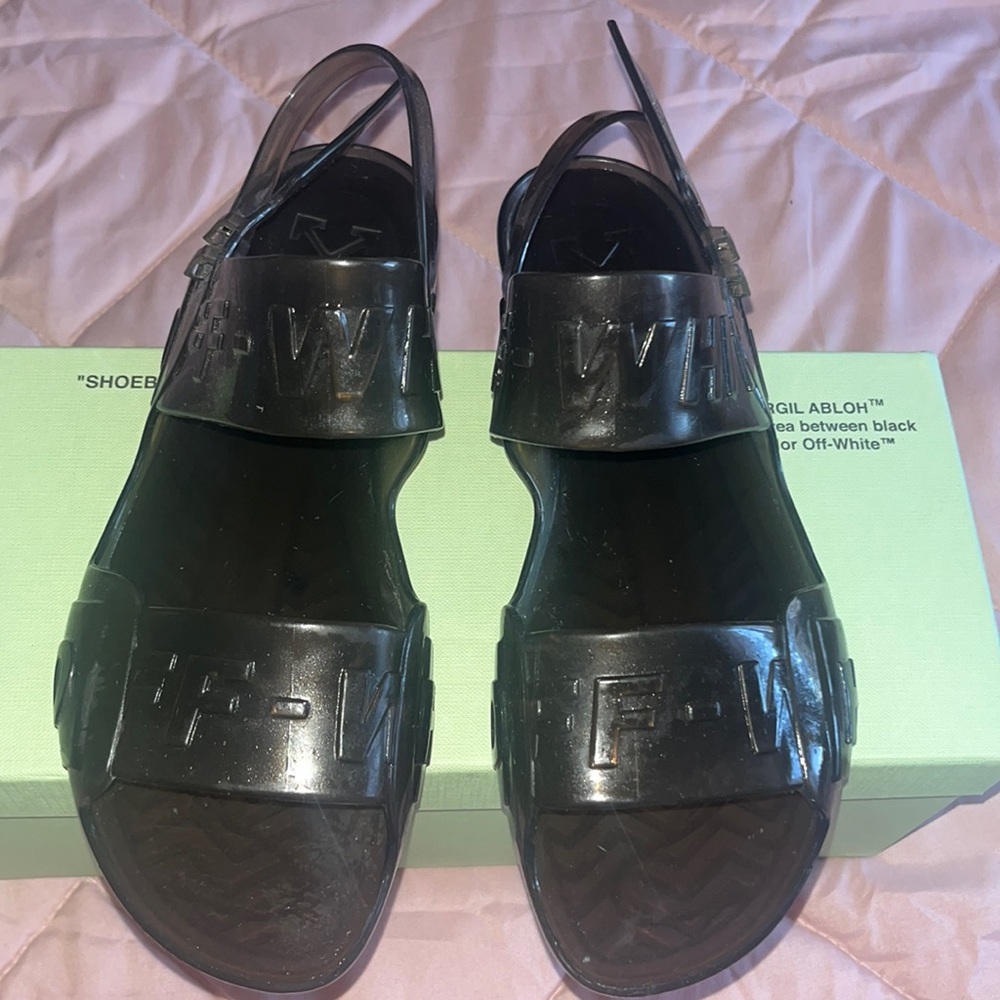 Off white jelly sandals
